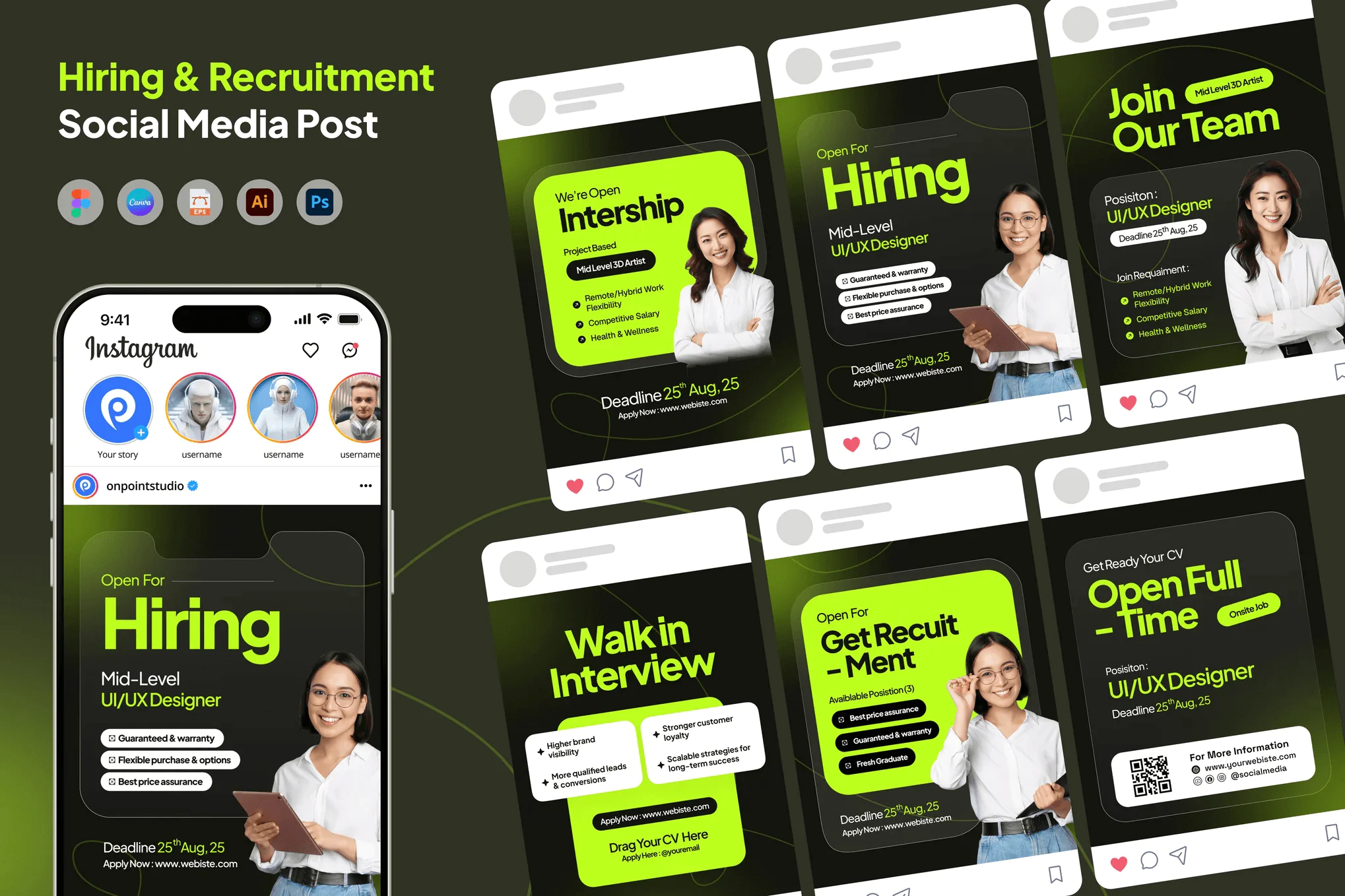 Hiring & Recruitment Social Media Post Carousel