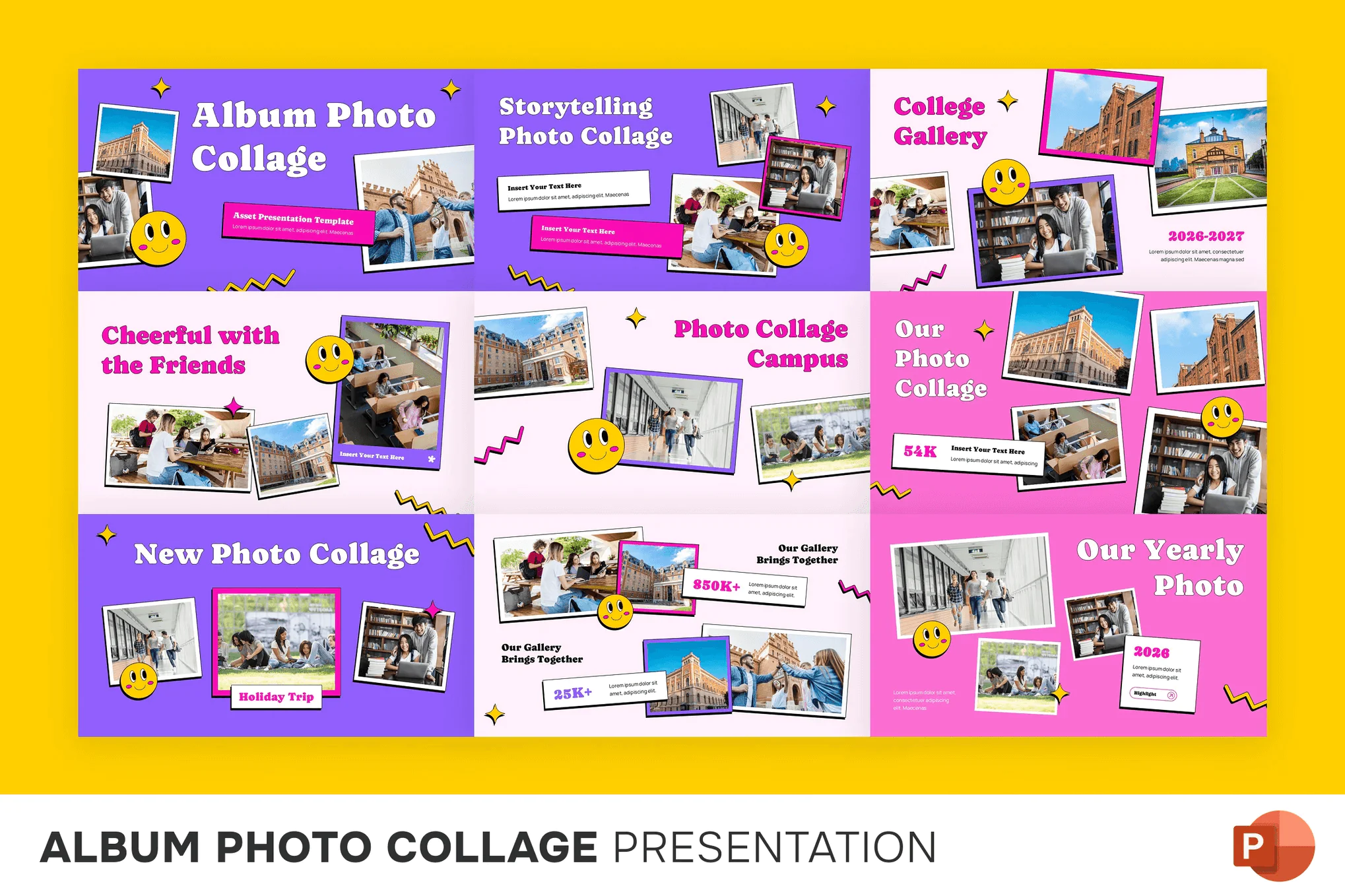 Album Photo Collage PowerPoint