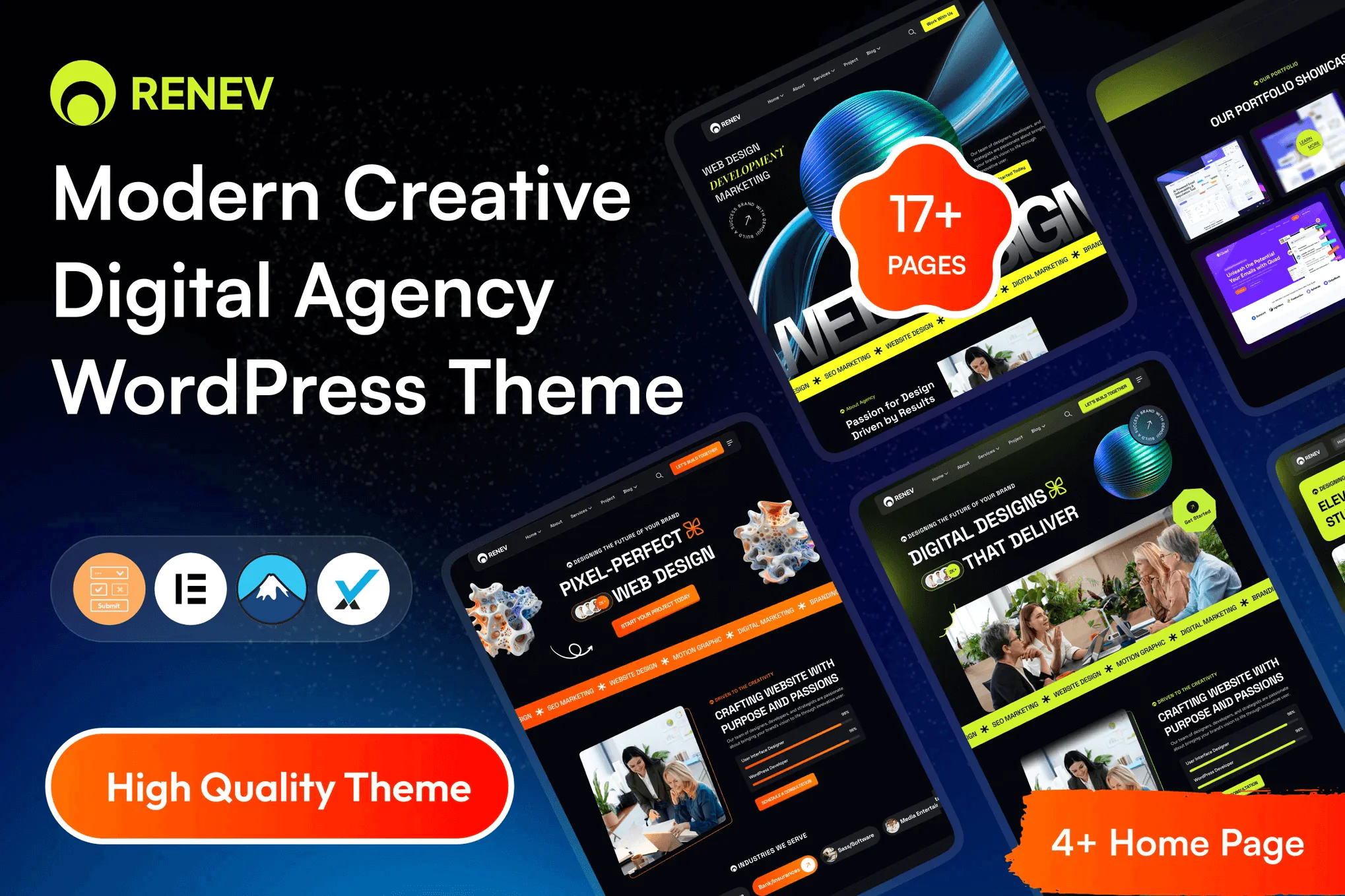 Renev - Creative Digital Agency WordPress Theme
