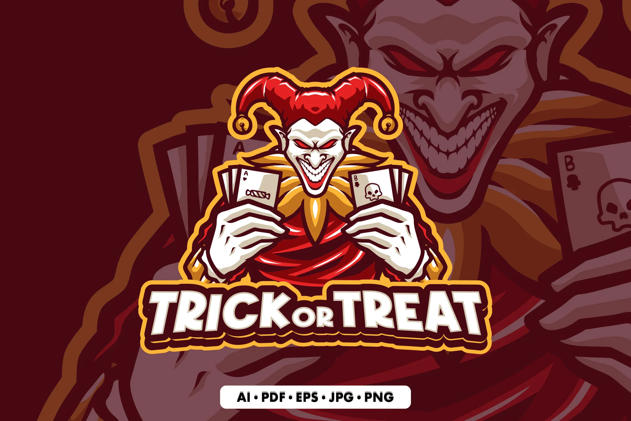 Halloween - Trick Or Treat Mascot logo
