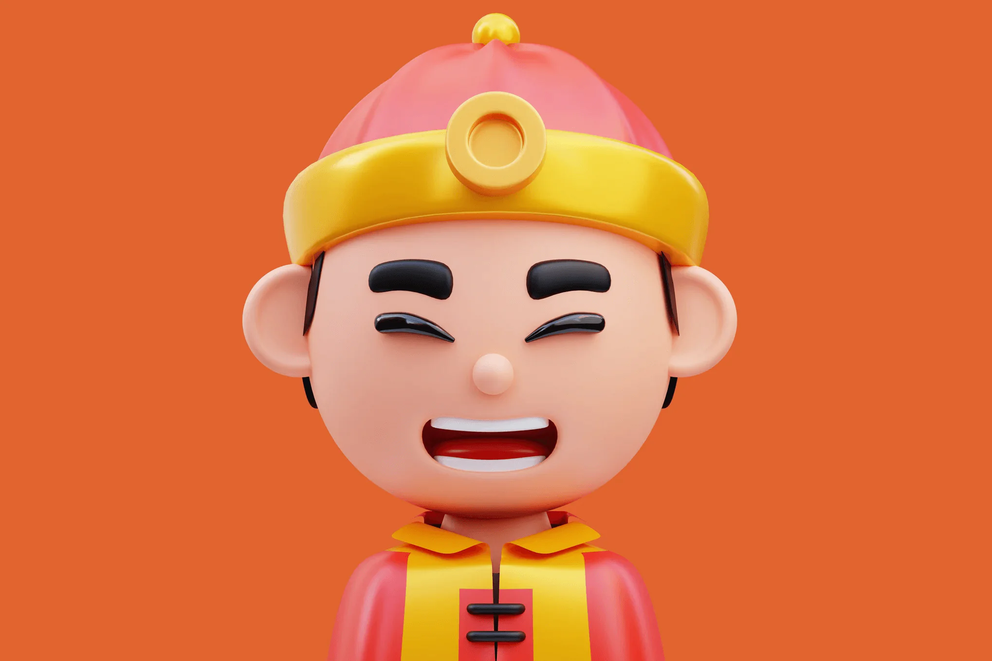 Cartoon character wearing a hat