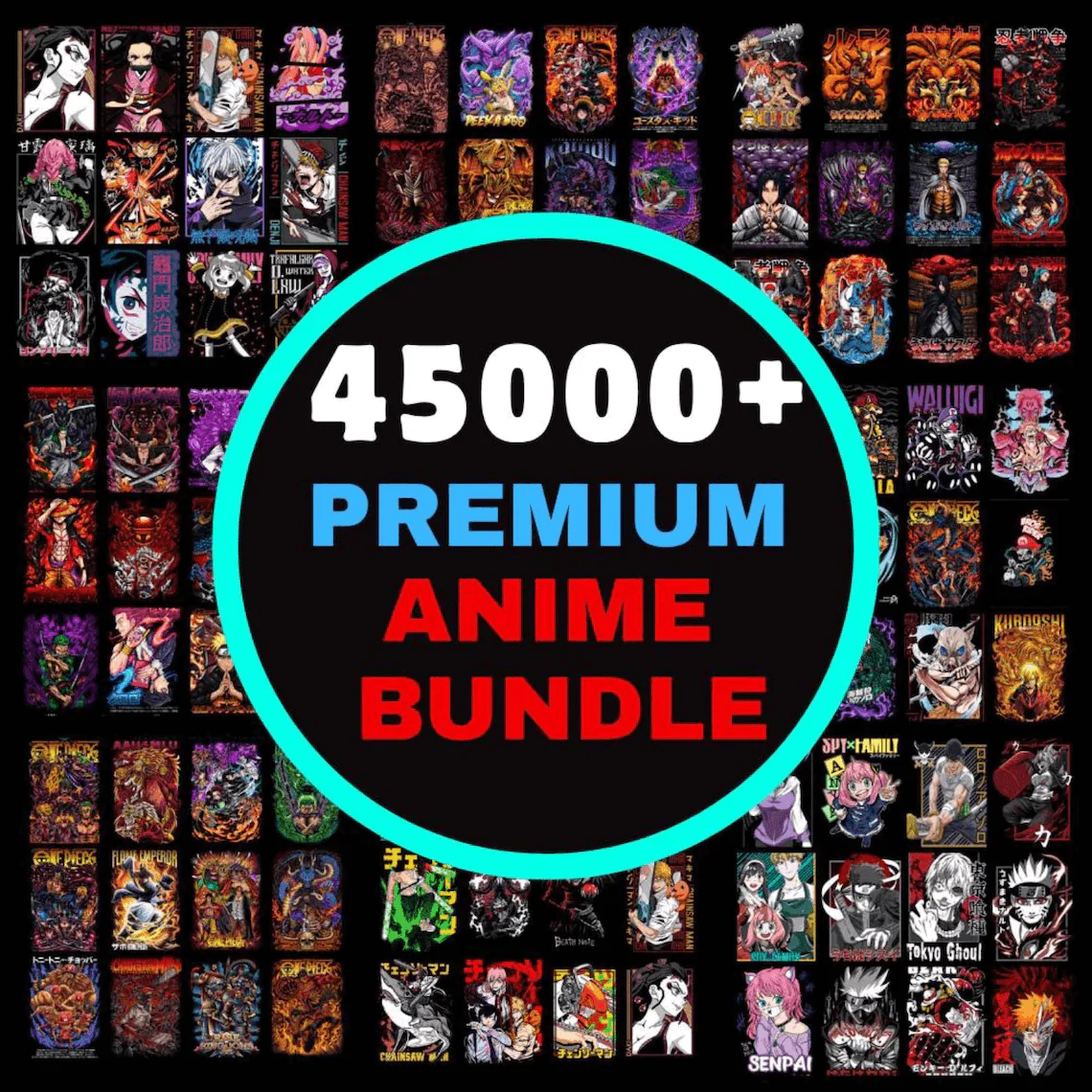 45.000+ Anime PNG Design Bundle – Siap Pakai untuk Kaos, Mug, Poster, Dll!