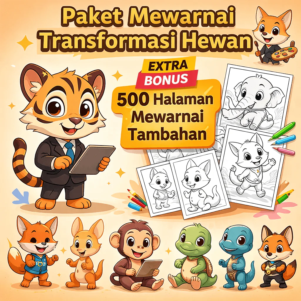 500+ Halaman Mewarnai Hewan Unik