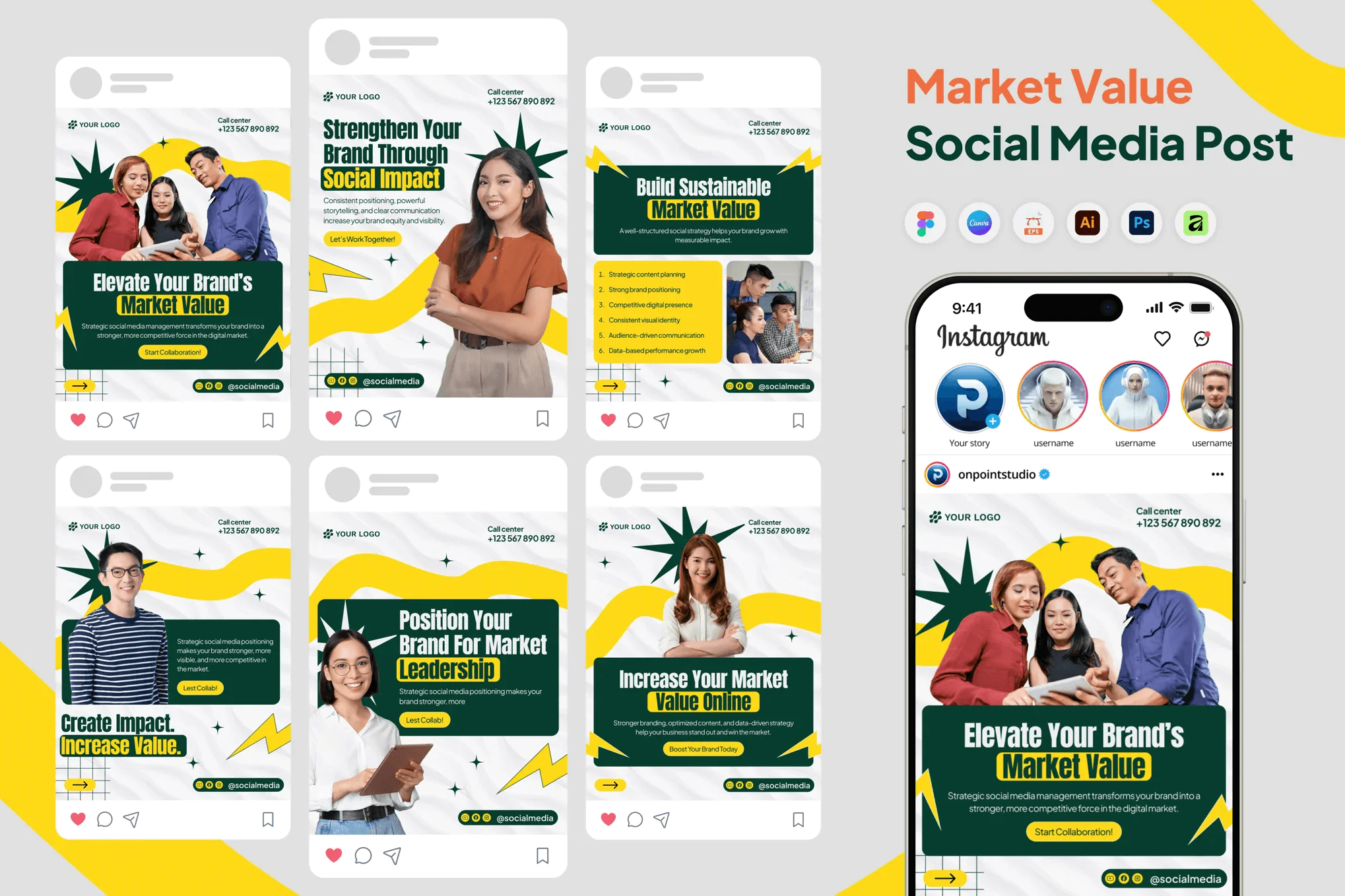 Market Value Social Media Post Instagram Carousel 2