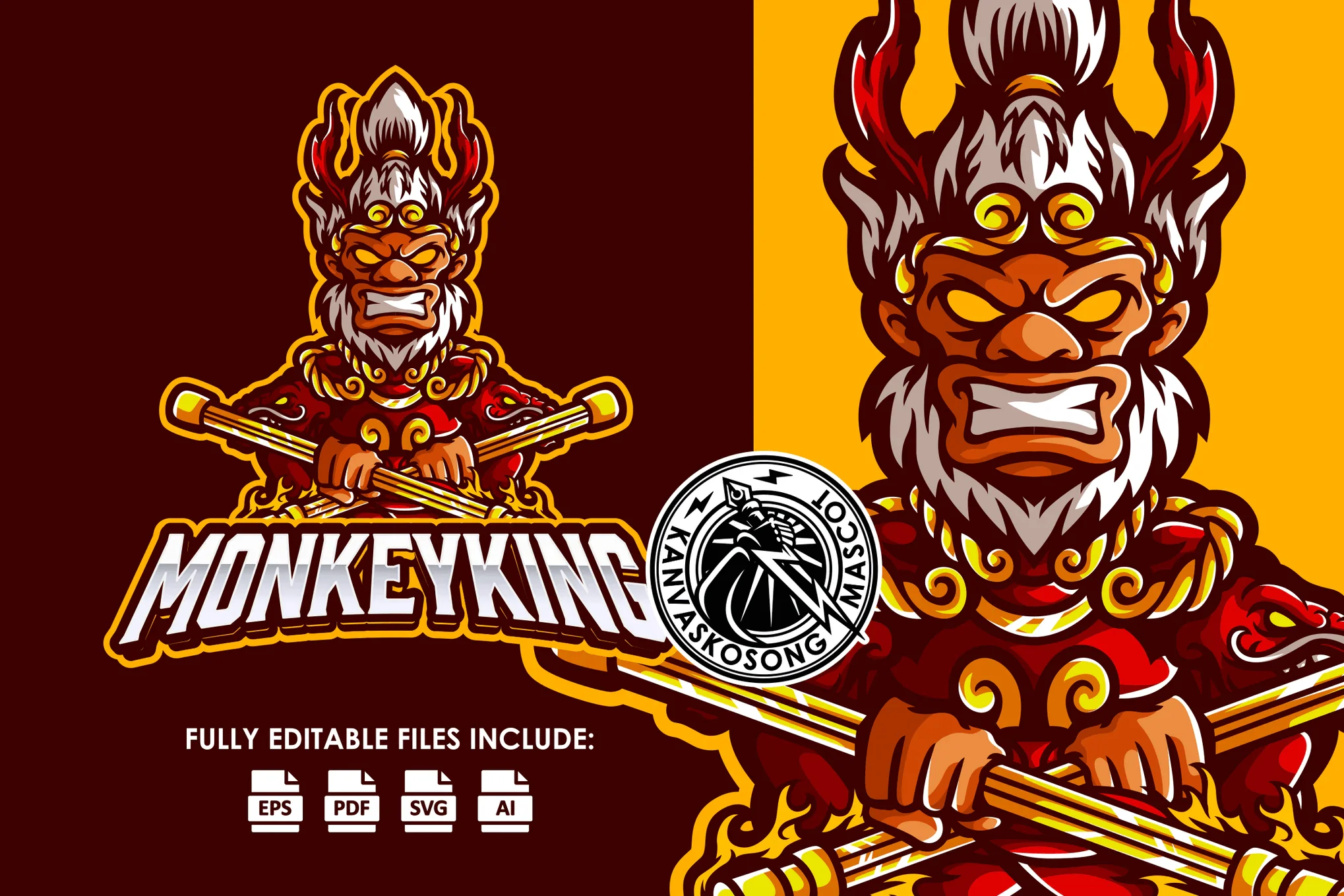 Monkey King Logo Template