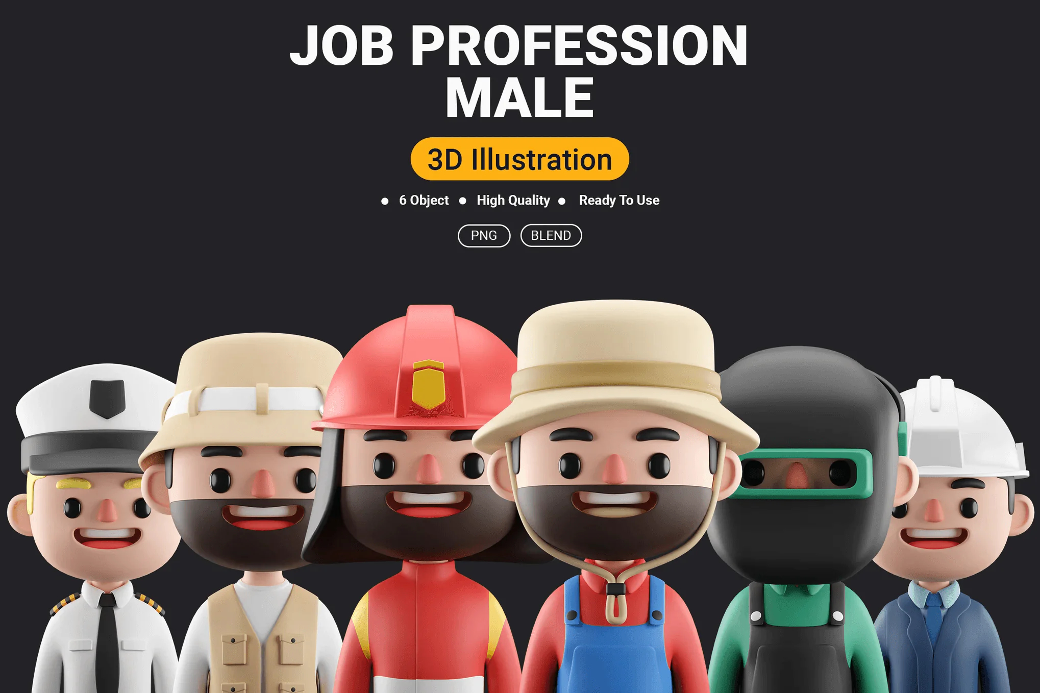 Male Job Profession 3D Avatar