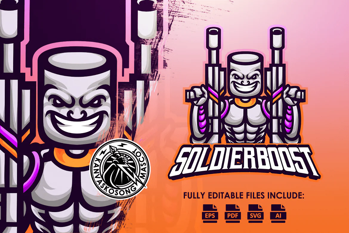 Soldier Army Mascot Logo Template