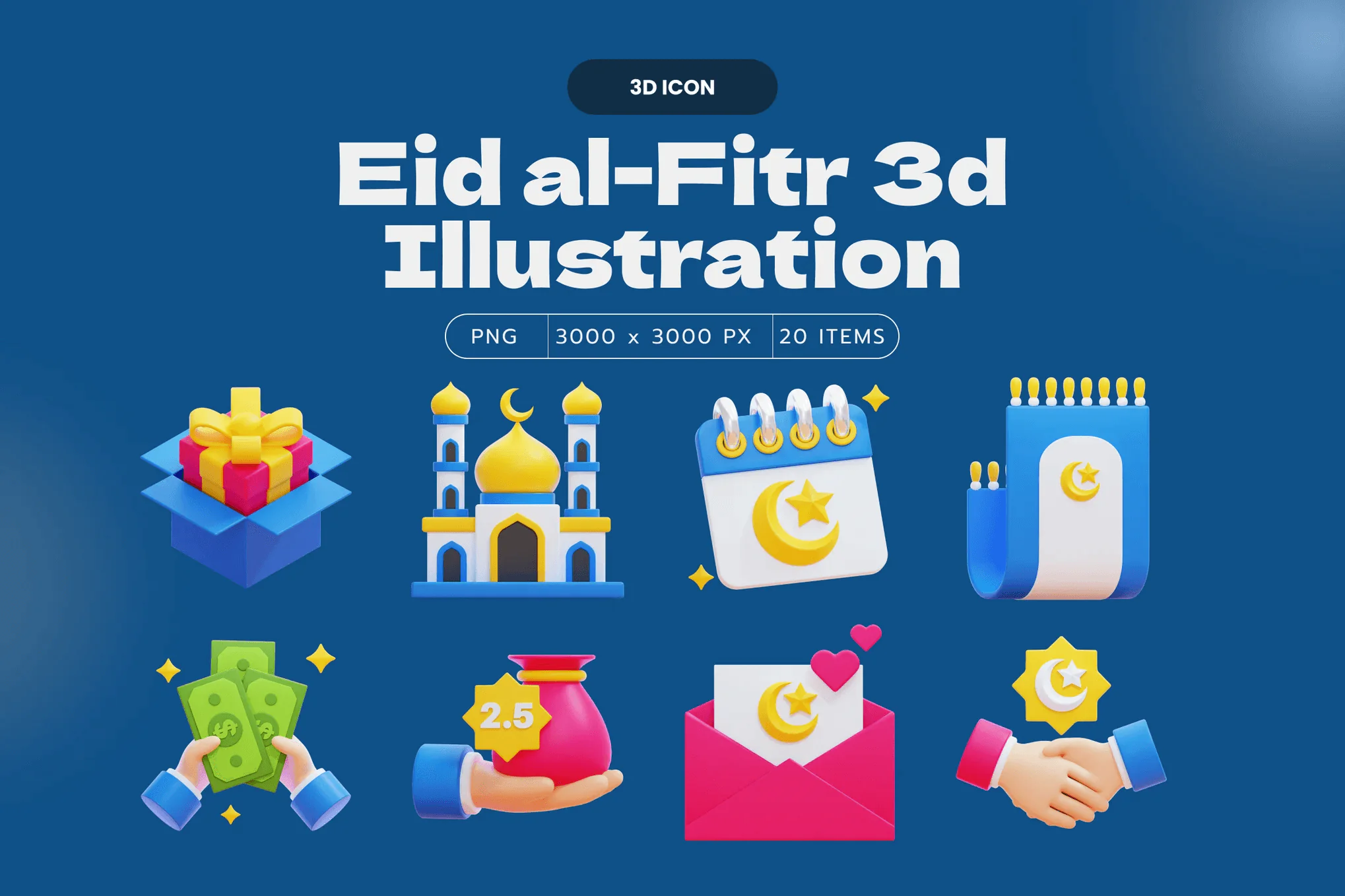 Eid Al Fitr 3D Illustrations