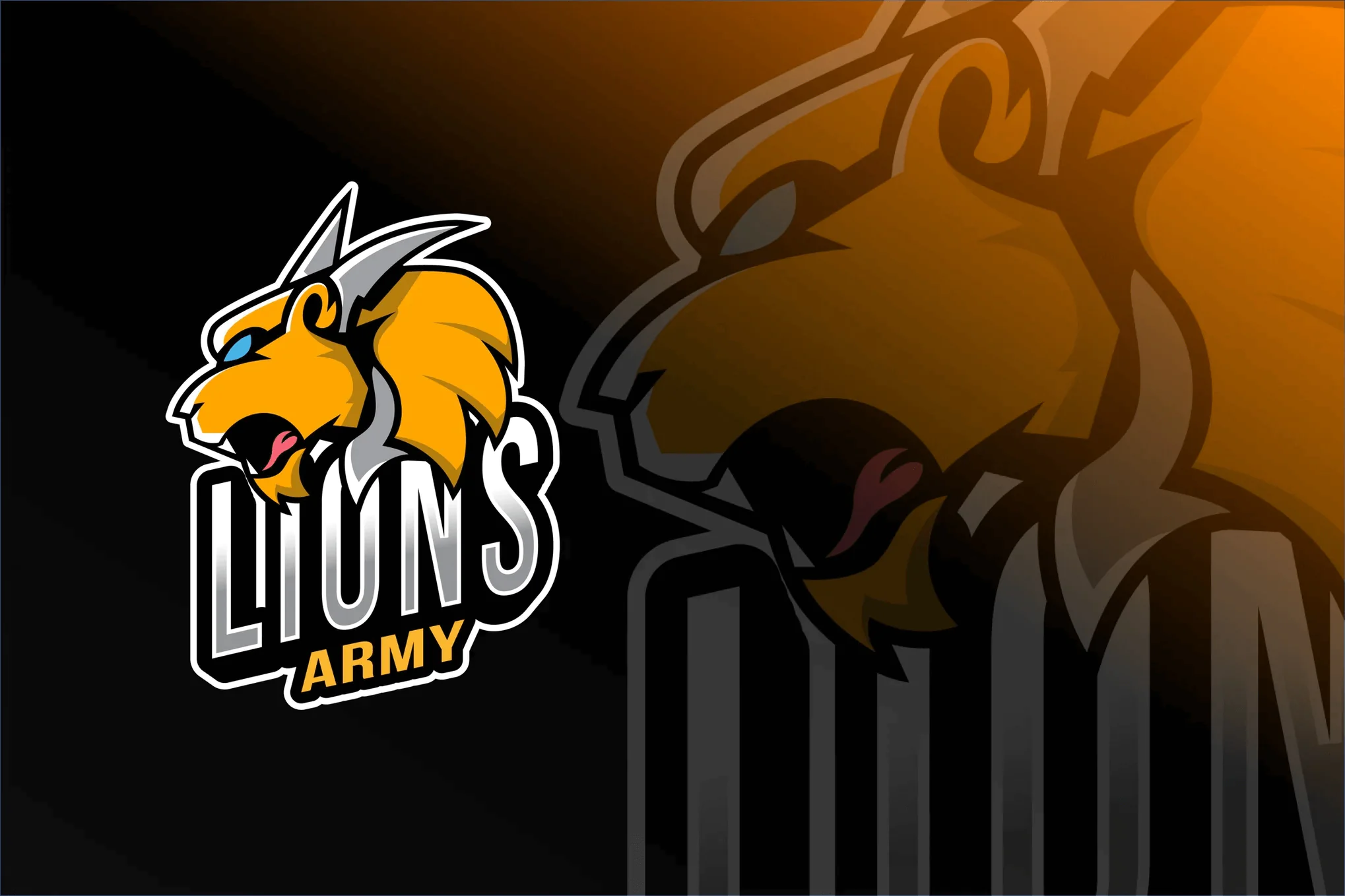 Lions Army Esport Logo Template