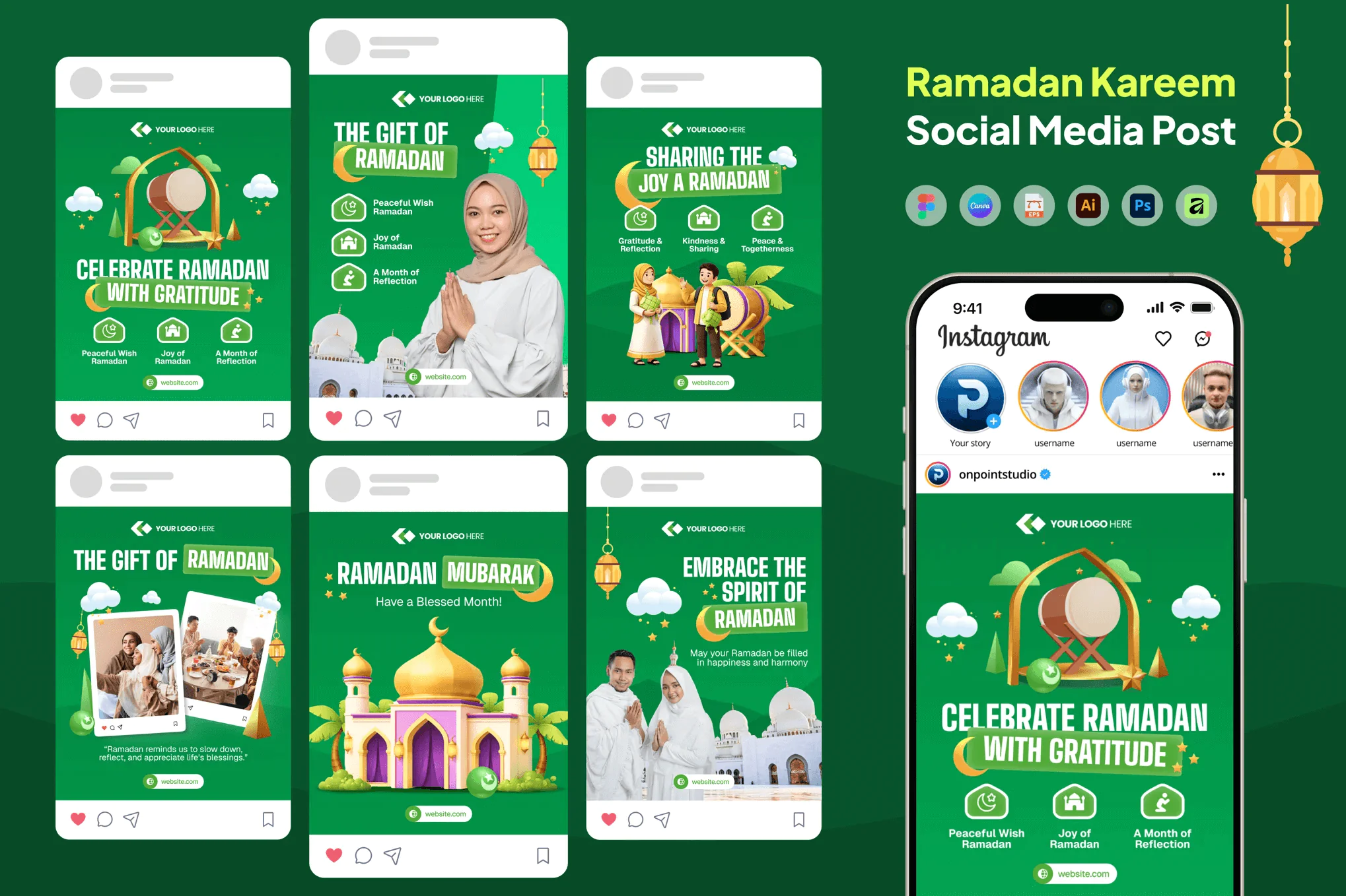 Ramadan Kareem Social Media Instagram Carousel