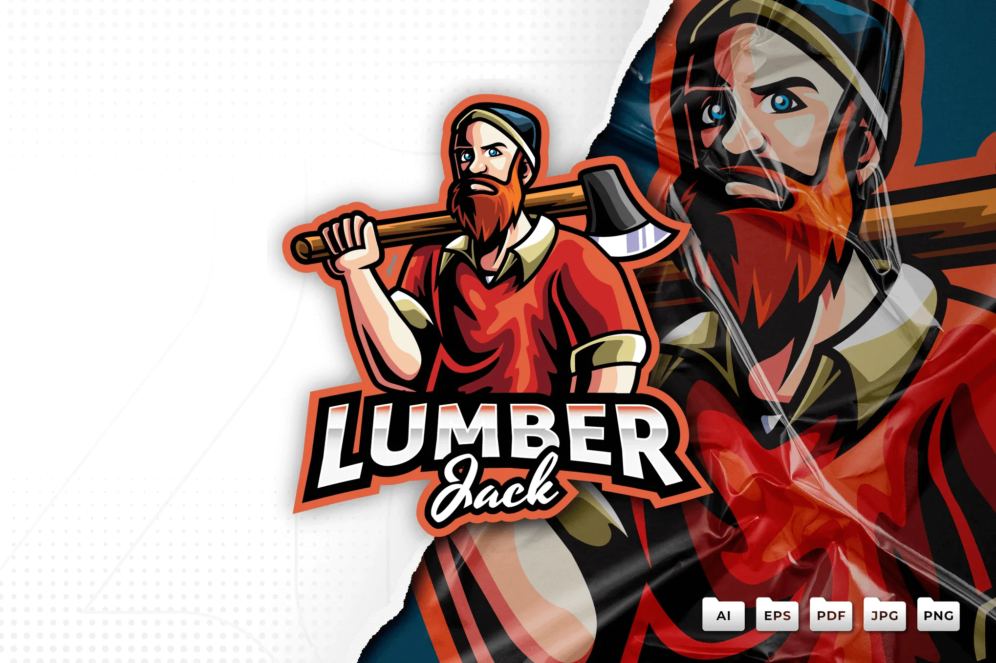 Lumberjack Mascot Logo Design