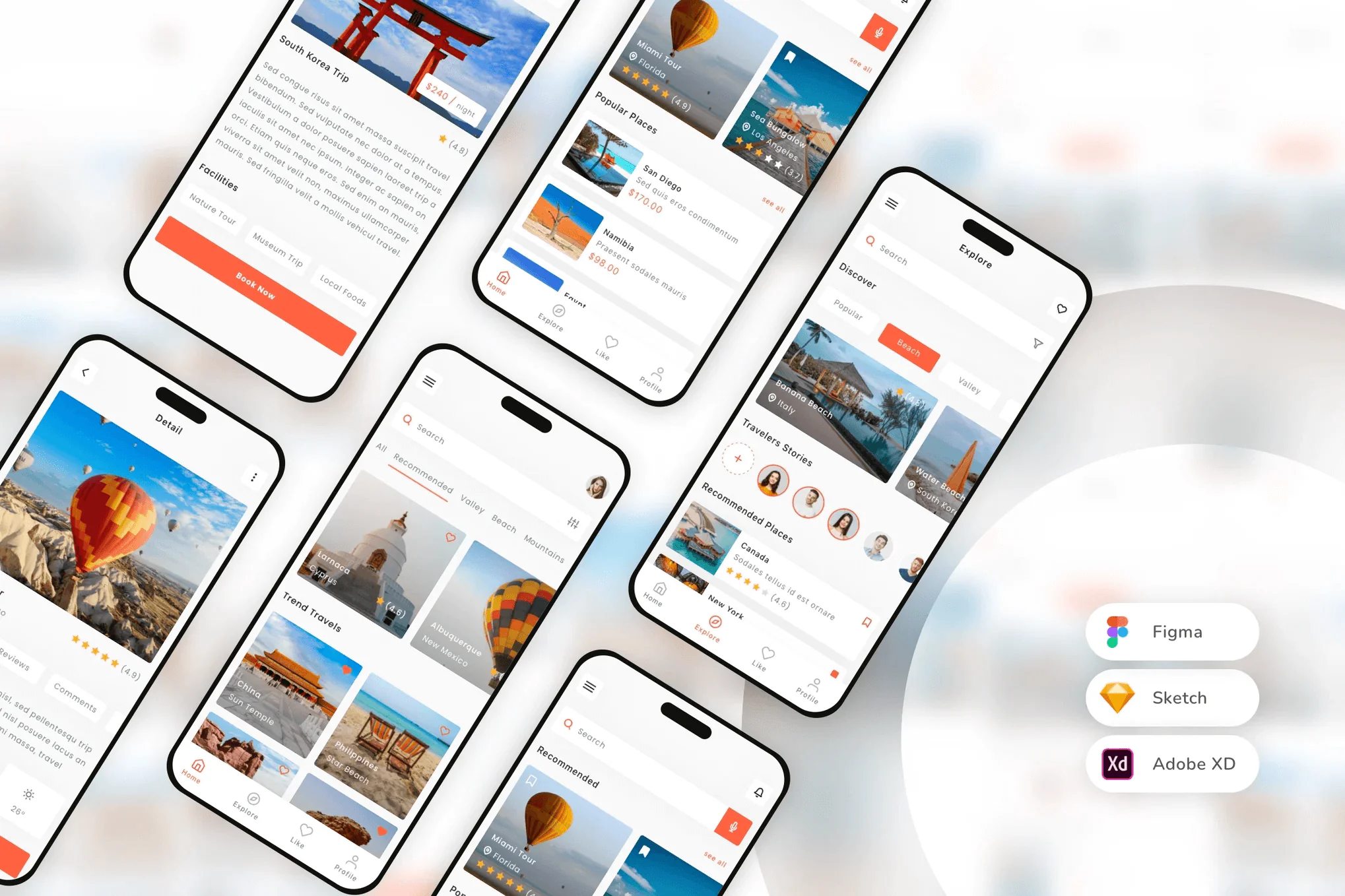 Trip & Travel Planning Mobile App UI Kit