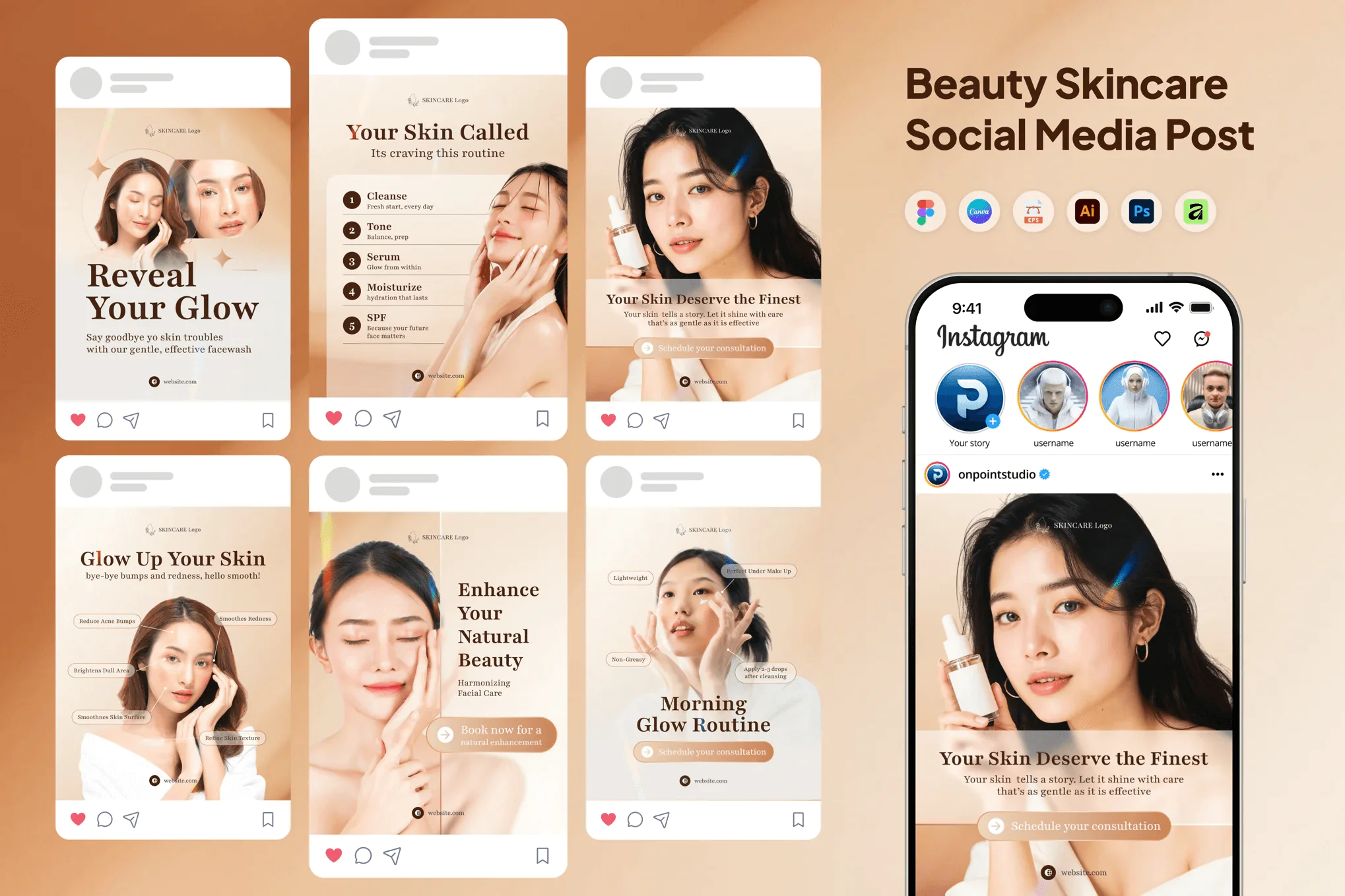 Beauty Skincare Social Media Instagram Carousel