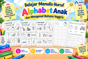 Belajar Menulis Huruf Alphabet Anak & Mengenal Bahasa Inggris
