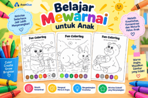 Belajar Mewarnai untuk Anak – Color by Number Worksheet