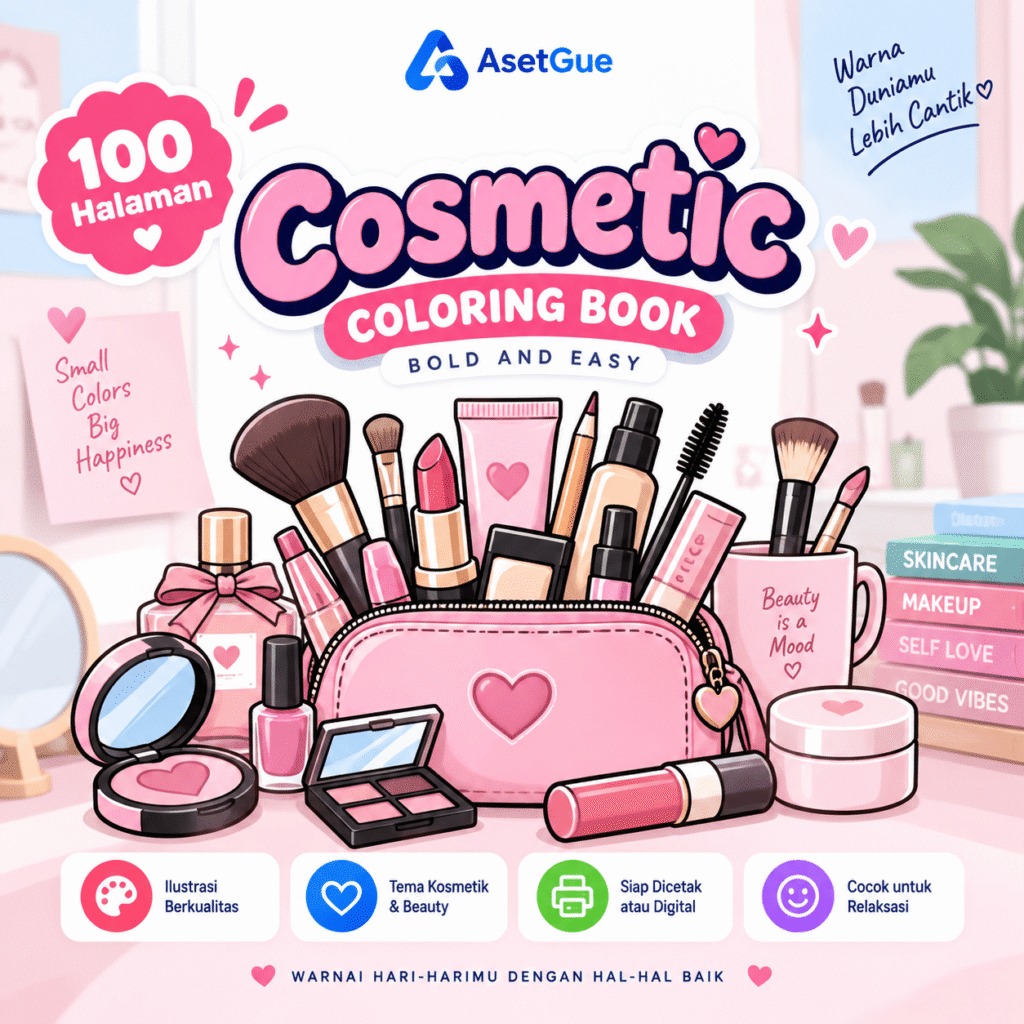 Cosmetic Coloring Book – 100 Halaman
