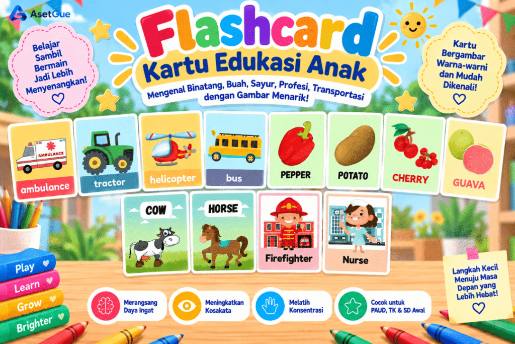 Flashcard Kartu Edukasi Anak – Belajar Bahasa Inggris