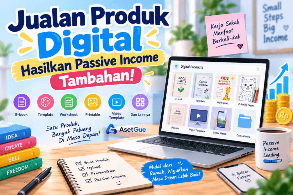 Jualan Produk Digital Hasilkan Passive Income Tambahan!