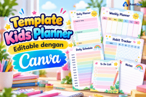 Template Kids Planner Editable dengan Canva