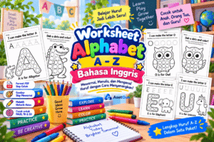 Worksheet Alphabet A-Z Bahasa Inggris